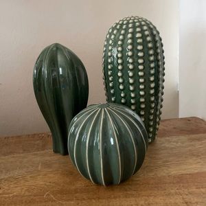 IKEA Sjalsligt Ceramic Cactus Set - Home Decor